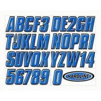 Hardline Products Series 800 Factory Matched 3-Inch Boat & PWC Registration Number Kit - Blue/Black