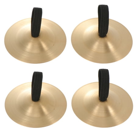 

FRCOLOR 4Pcs Finger Cymbals Belly Dancing Musical Finger Instruments Copper Cymbals