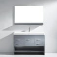 thumbnail image 3 of Gloria 48" Single Bath Vanity in White and Square Sink with Brushed Nickel Faucet with Matching Mirror, 3 of 3