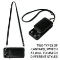 thumbnail image 2 of Crossbody Wallet Case Compatible with iPhone 14 with Detachable RFID Blocking Zipper Card Holder Pocket, Shoulder Strap Removable PU Leather Purse Shockproof Phone Cover, Black, 2 of 10