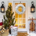thumbnail image 5 of Snow Flocked Artificial Christmas Wreath 24 Inch Frosted Pine Wreath for Holiday Indoor Outdoor Decoration, 5 of 5