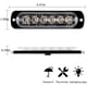 thumbnail image 2 of luces estroboscópicas de emergencia ultradelgadas de 6 LED, 12-24 V, ámbar, intermitentes de advertencia universales para coche, vehículo y camión., 2 of 5