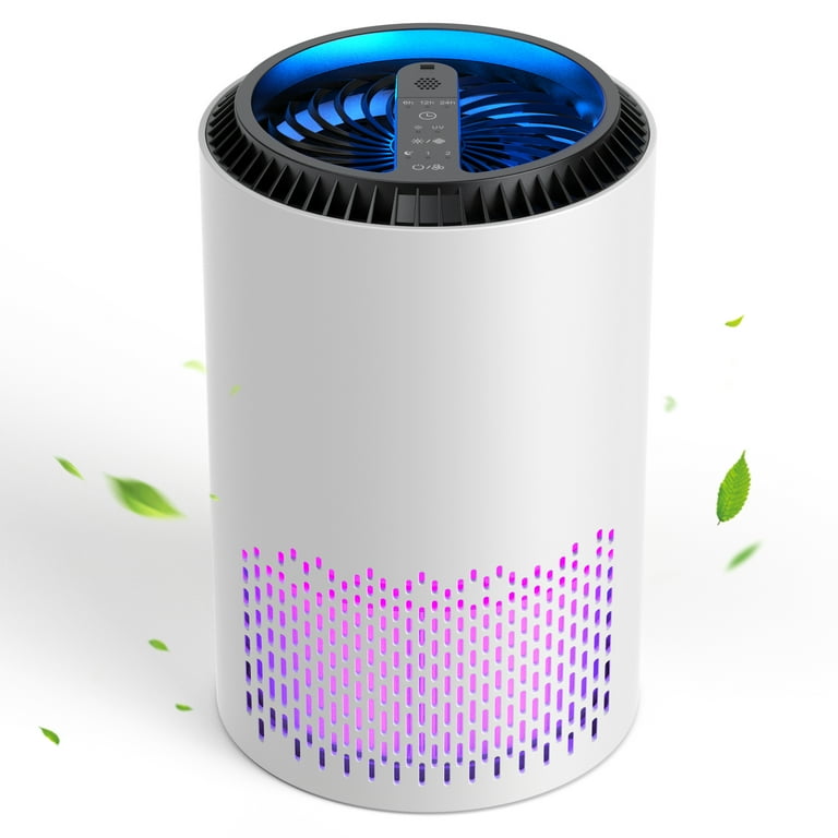 Kloudi Air Purifier for Home with HEPA Fliter 3 Speeds Fan Air Cleaner for Bedroom Office Living Room 215 Sq. Ft White