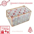 thumbnail image 3 of Simplify 112-Count Christmas Holiday Plastic Ornament Organizer Box, Gold, 3 of 14