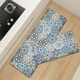 thumbnail image 2 of Blue Boho Kitchen Mats Set of 2 Cushioned Anti-Fatigue Kitchen Rugs Waterproof Kitchen Floor Rug Washable Comfort Standing Mat Kitchen Carpet Runner Rug for Sink Laundry,17.3x28+17.3x47 Inch, 2 of 6