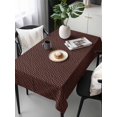 thumbnail image 6 of Solid Brown Table Cloth, Vintage Minimalism Abstract Denim Pattern Waterproof Tablecloth for Rectangle Tables, Reusable Washable Fabric Table Cover for Restaurant Kitchen Dining Tables 54"x108", 6 of 6