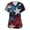 Dark Blue #21, variant on Women's 250 Anniversary Usa Scrub Tops 1776 2026 V Neck Scrubs Patriotic Short Sleeve Red Blue and White Shirts Lightweight Nursing Uniforms with Pockets Navy L