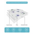thumbnail image 5 of Leaf Butterfly Twin Size Down Alternative Comforter, Lightweight Comforter Quilt Bedding Set with Pillow Shams Watercolor Sage Green Purple Floral All Seasons Bed Comforter Duvet Insert 68"x86", 5 of 7
