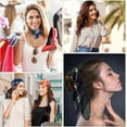 thumbnail image 4 of Women Head Hair Scarf Like Satin Silk Scarf Sleeping Hair Wrapping Night 27", 4 of 6