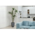 thumbnail image 4 of 89.6'' Artificial Dragon tree in a Square beige fiberstone planter perfect for indoor and outdoor use, 4 of 7