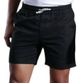 thumbnail image 1 of Men Workout Shorts Male Solid Color Linen Shorts Pocket Design Pants Versatile Spring Summer Men's Athletic Shorts Black XL, 1 of 4