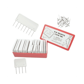 Knit Blocking Pins Kit 20Pcs 8 Pins and 4 Pin Knit Crochet Blocking Combs  for Blocking Knitting Sewing Lace Needlework Projects