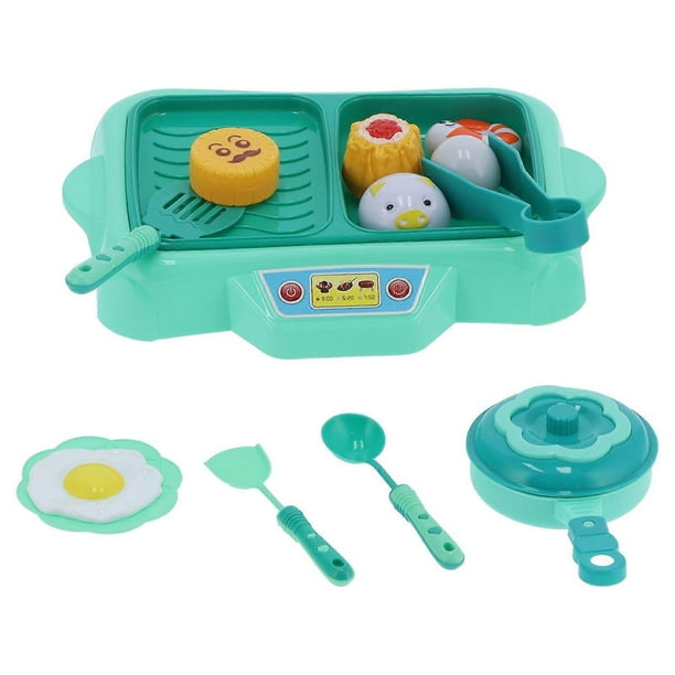 Kids Kitchen Playset Mini Hot Pot Barbecue Grill Pretend Play Simulation Kitchen Toys