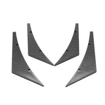 Ikon Motorsports Compatible with Universal Front Bumper Lip Carbon Fiber Print Style Black Polyurethane Air Dam Chin Spoiler Protector Splitter, for Most Cars Sedan Coupe Hatchback Wagon 4PCS