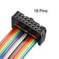thumbnail image 2 of Unique Bargains IDC Rainbow Wire Flat Ribbon Cable 16P A-type FC/FC Connector 2.54mm Pitch 1m Length, 2 of 5