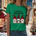 thumbnail image 3 of Towmus Women Christmas Shirt Fall Graphic Crew Neck Tee Shirt Casual Summer Tops Short Sleeve Clothes, 3 of 6