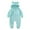 Light Blue, variant on ZCFZJW Newborn Baby Girl Fall Winter Thicken Clothes Long Sleeve Fleece Romper Jumpsuit Cute Bear Ears Hooded Zipper Hoodies One Piece Warm Suit Blue 0-6 Month