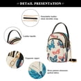 thumbnail image 4 of FORMRS Crossbody Bag for Women Quilted Travel Shoulder Cell Phone Purse with Chain Strap Handbag, Green Butterflies, 4 of 7