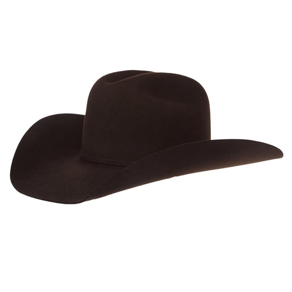 Rodeo King Mens RK Specialist 4X 4 1/4in Brim Felt Hat 71/4 Chocolate