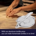 thumbnail image 4 of JUNWELL 1pc 8 Inches Tortilla Press  Aluminum Tortilla Press  Flour Tortilla Press  Rotis Press  Quesadilla Press  Taco Maker, 4 of 7