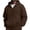 Brown-30914jj, variant on Hearthz Mens Fleece Hoodie Oversized Full Zip Up Mens Sweatshirts Hoodies Drawstring Fall Winter Warm Hoodie Jacket Men Pink XXL