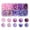 Pink Purple Gradient, variant on 200pcs Glass Beads 8mm Beads for Beading Necklaces Bracelet Home Decoration Blue