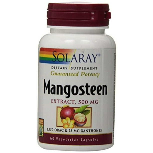 Solaray Mangosteen Extract 500 mg Capsules, 60 Ct
