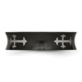 thumbnail image 4 of Titanium Cross Black Plated 6mm Concave Ring Wedding Designed Religious, 4 of 11