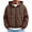 Brown, variant on Dpjklzsn Men's Waterproof Hooded Windbreaker Jacket, Full Zip Long Sleeve Casual Outdoor Coat with Zipper Pockets