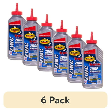 (6 pack) Rislone Hy-per Lube Zinc ZDDP Supplement, Automotive Additives, 11 oz