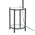 thumbnail image 6 of Mainstays Glass End Table Floor Lamp with White Shade, Matte Black, 17"L x 17"W x 54"H, 6 of 11