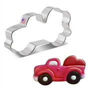 Valentine's Vintage Truck with Heart Cookie Cutter, 5" Made in USA by Ann Clark