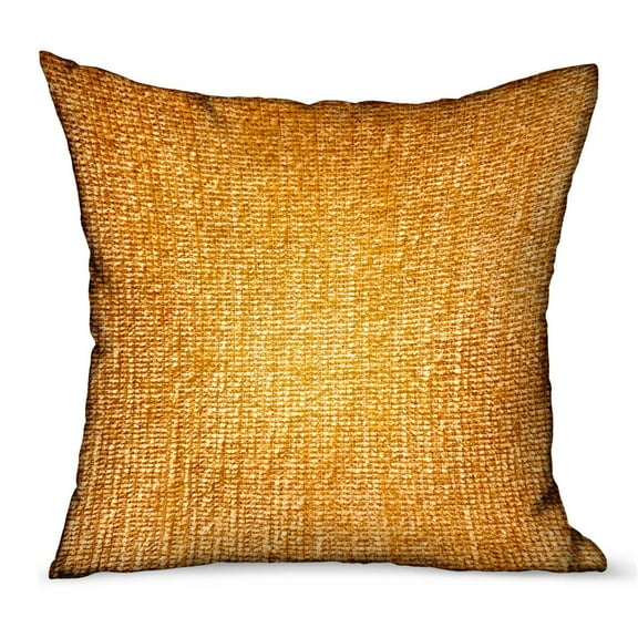 Plutus Brands Plutus Honey Lust Brown Solid Luxury Outdoor/Indoor Throw Pillow, 24L x 24W