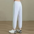 thumbnail image 6 of Women's Quick Dry Hiking Pants-Lightweight Waterproof Elastic Waist Jogger Pants for Travel Trendy and Casual White L, 6 of 6