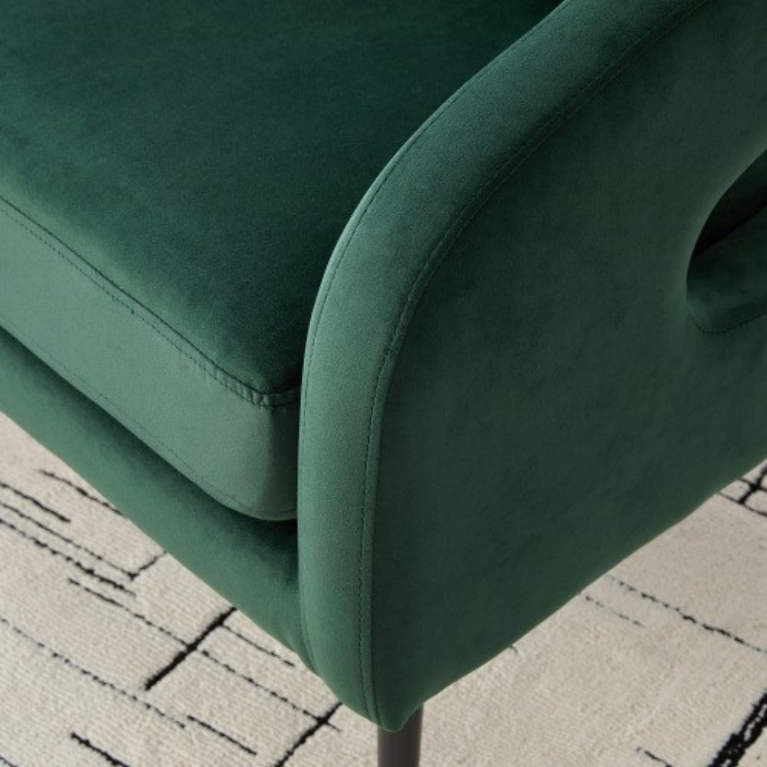 53.7" Modern Velvet Loveseat Sofa 2 Seater Upholstered Mini Couch with Open Back, Metal Legs and 3 Pillows for Living Room Bedroom Office Dorm Apartment, Green