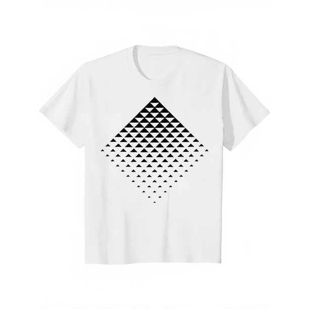 Camiseta informal de algodón 100% con estampado geométrico para hombre, cuello redondo, manga corta, estilo informal, color blanco