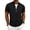 Black, variant on Men's Lightweight Bomber Jacket Stand Collar Sports Short Sleeve Flight Baseball Jacket Zip-Up Athletic Windbreaker Outerwear