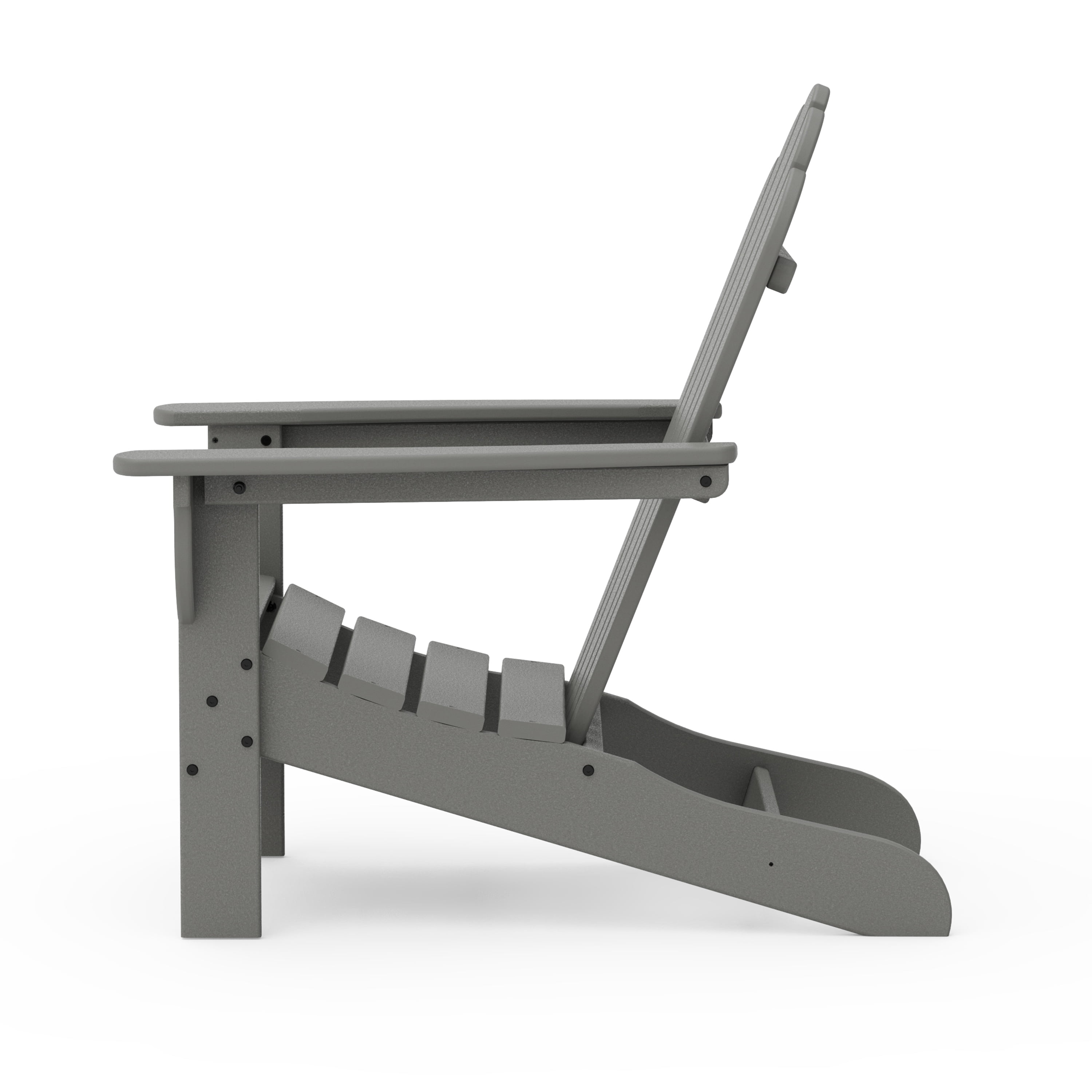 Better Homes & Gardens by POLYWOOD Southlake Outdoor Flowerback Adirondack Chair, All-Weather HDPE, Patio Seat, Slate Grey
