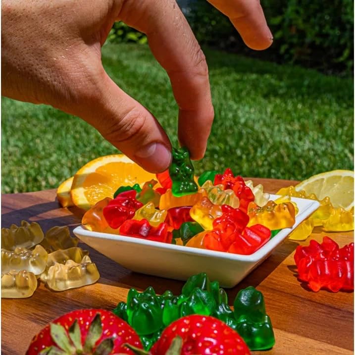 Goldbears Gummi Bears Harib Candy 75 Count Treat Size - 0.4-Ounce Individually Wrapped Mini Bags - Assorted Fruit Flavors - Perfect for Snacks, Treats, Any Occasion!