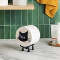 thumbnail image 3 of Shoreew Funny Paper Holder Free Standing Toilet Roll Holder 3D Printed Black Cat Tissue Paper Holder Bathroom Decoration, 3 of 7