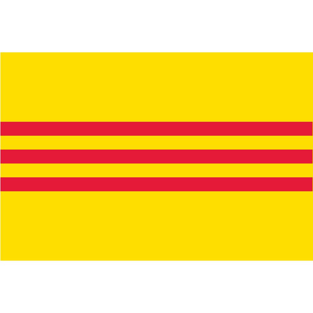 South Vietnam Flag On A Stick 12" x 18"