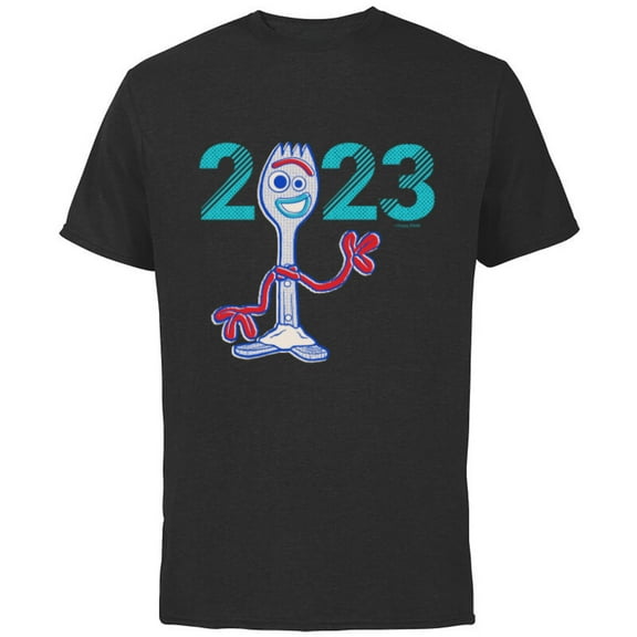 Disney and Pixar’s Toy Story Forky Graduation Class of 2023 - Short Sleeve Cotton T-Shirt for Adults - Customized-Black