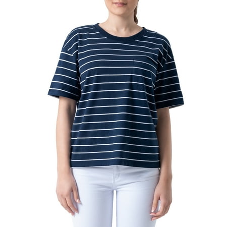 Time and Tru Womens Pima Cotton Boyfriend T-shirt