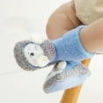 thumbnail image 4 of Otqutp Children Winter Shoes Baby Boy Girls Toddlers Indoor Animals Slipper Shoes Antislip Socks Booties First Walkers Autumn Winter Warm (Blue,12-18 Months), 4 of 4