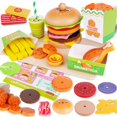 thumbnail image 1 of Set de comida Pretend Play Melofaver de madera para comida rápida, 1 of 8