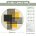 thumbnail image 3 of Beige And Black And Yellow Squares Round Table Cover Kitchen Printed Waterproof Tablecloth Elastic Edged Tablecloth Fits Party Wedding Indoor Outdoor Tables, 3 of 8