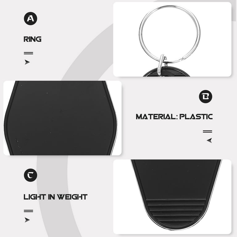 10 Pcs Key Tags with Ring Plastic Keychain Car Keys Motel