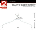 thumbnail image 2 of Mawa by Reston Lloyd Silhouette Series Non-Slip Space Saving Clothes Hanger for Shirts and Dresses, Style 41/F, Set of 12, White, 2 of 6