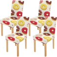 thumbnail image 1 of RYLABLUE Colorful Donuts Stretch Chair Cover Protector Seat Slipcover for Dining Room Hotel Wedding Party Set of 4, 1 of 5