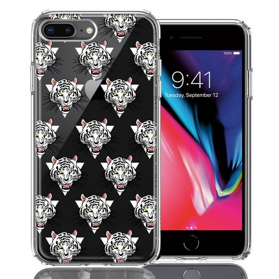 MUNDAZE For Apple iPhone 7/8 Plus Fierce Tiger Polkadots Design Double Layer Phone Case Cover